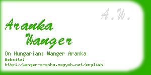 aranka wanger business card